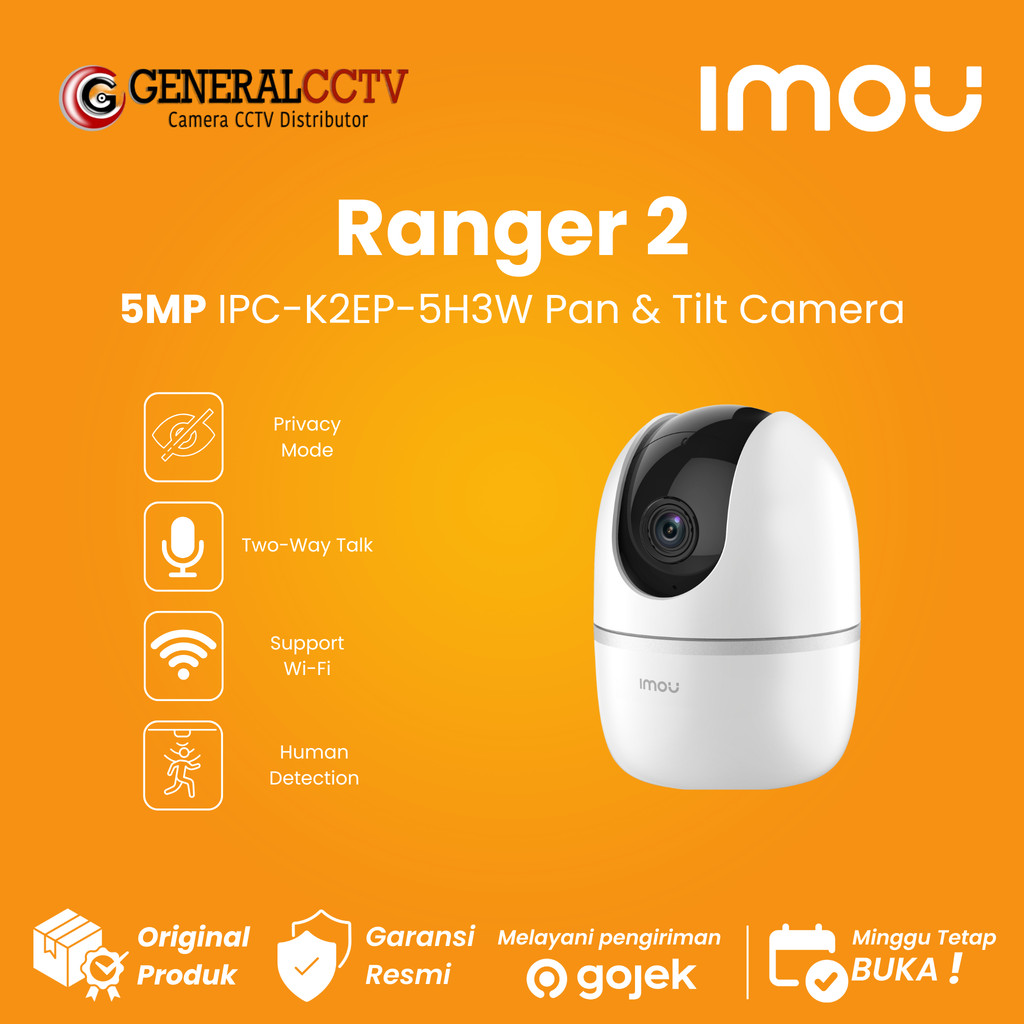 Ranger 2 5MP-H3H.265 กล้อง Wi-Fi Pan & Tilt