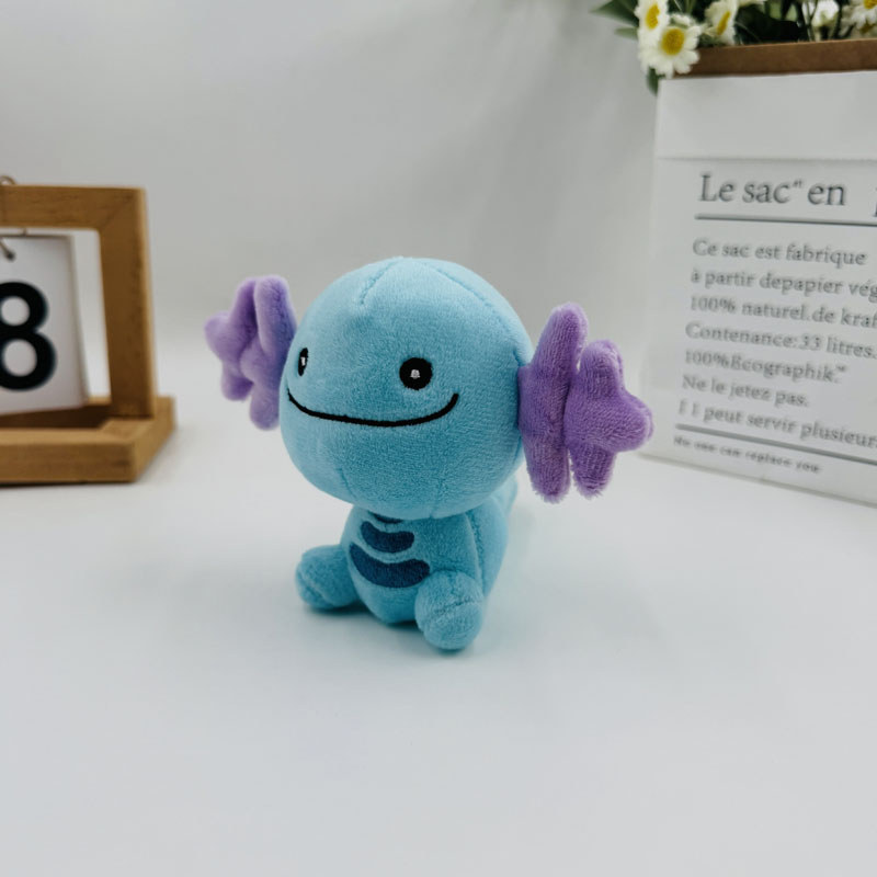 10 ซม.Pokémon F Series Wooper Plush - Blue Water Fish Axolotl ตุ๊กตา, ของเล่นสะสมรูปแบบพื้นฐานน่ารัก
