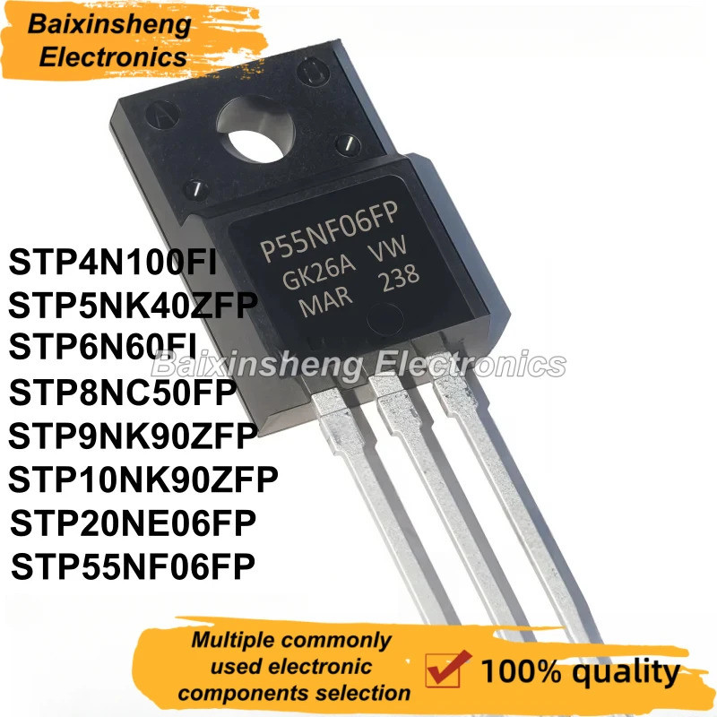 5PCS STP9NK90ZFP STP5NK40ZFP STP20NE06FP STP55NF06FP TO-220F ทรานซิสเตอร์เอฟเฟกต์ภาคสนาม