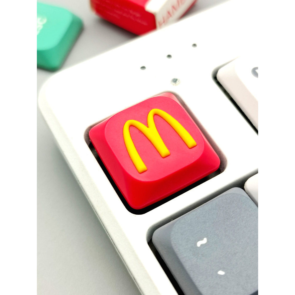 keycap sa keycap KT Low Cross Axis Mechanical Keyboard ที่ไม่ซ้ํากันทําด้วยมือเรซิ่นน่ารัก McDonalds