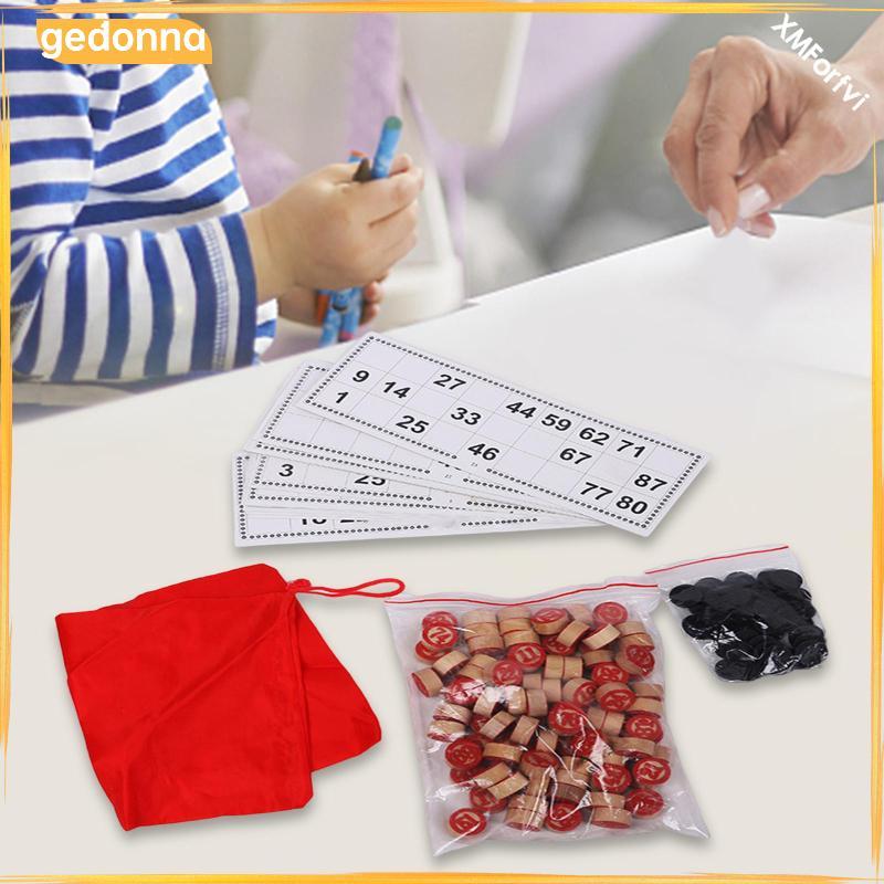 [gedonna] เกมกระดาน Lotto รัสเซียพร้อมการ์ด 24 ใบ เกมตารางการศึกษาไม้สําหรับเด็กและผู้ใหญ่