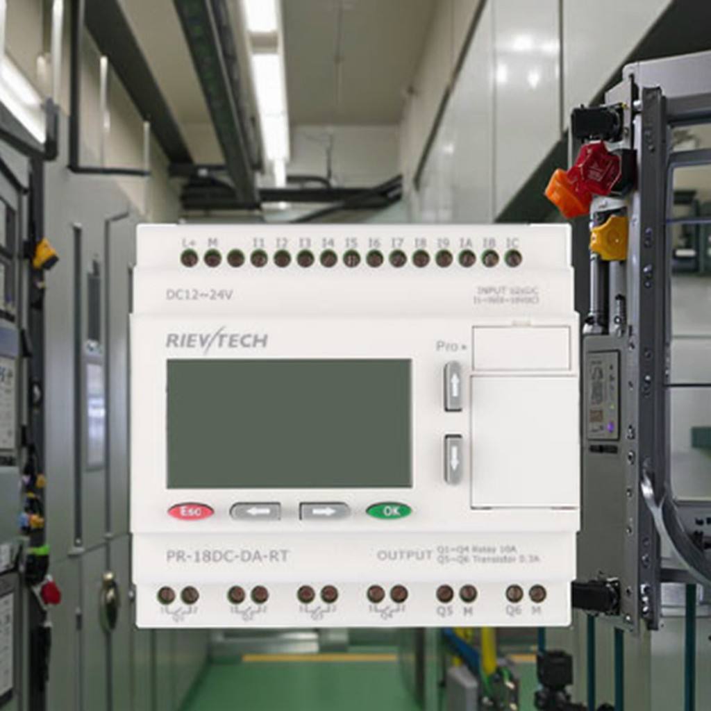 Dans โปรแกรม Logic Controller PLC โปรแกรมรีเลย์ Rievtech PLC PR-18DC-DA-R PR Series PLC
