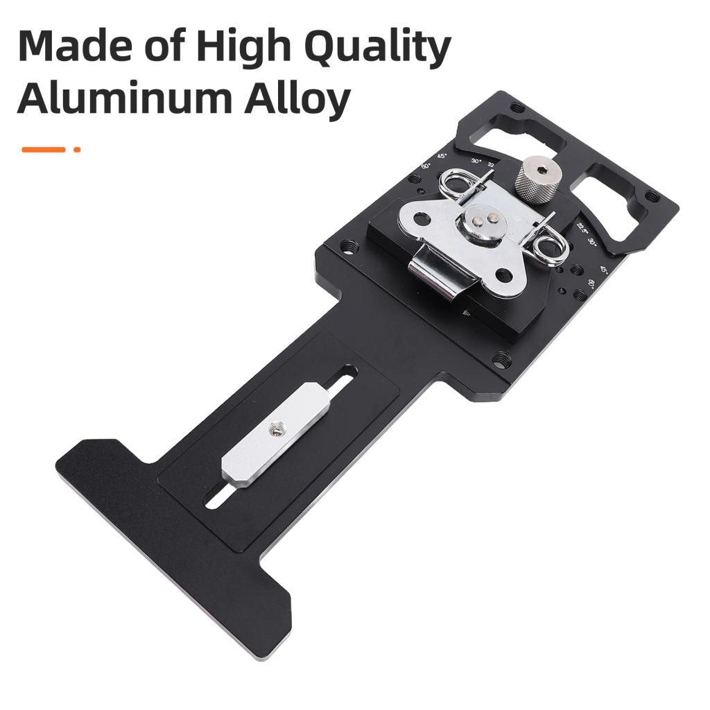 Allinit Track Saw Square รางนําทางปรับมุมสําหรับงานไม้ -60° ถึง 60° หยุดบวกอย่างรวดเร็วเข้ากันได้