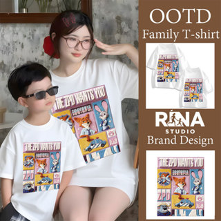 🔥พร้อมส่ง&COD🔥RINA STUDIO🔥 ชุดครอบครัว เสื้อยืดคอกลมแขนสั้น …