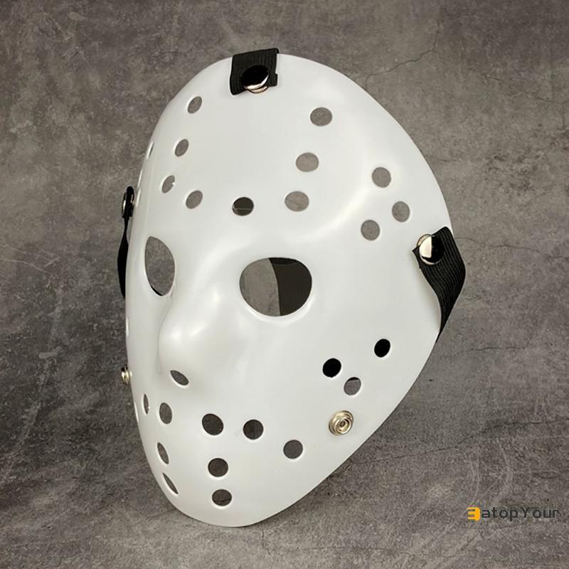 EatopYour] หน้ากาก Jason สีขาว Freddie Vs ใหม่ All White Pure White Jason หน้ากากตลกน่ากลัวสําหรับวั