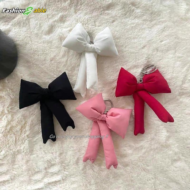 Fashion.shop03 Y2K อินเทรนด์ 3D Bowknot พวงกุญแจโบว์หวานพวงกุญแจสําหรับสาวกระเป๋าแฟชั่นจี้ Bapa แขวน