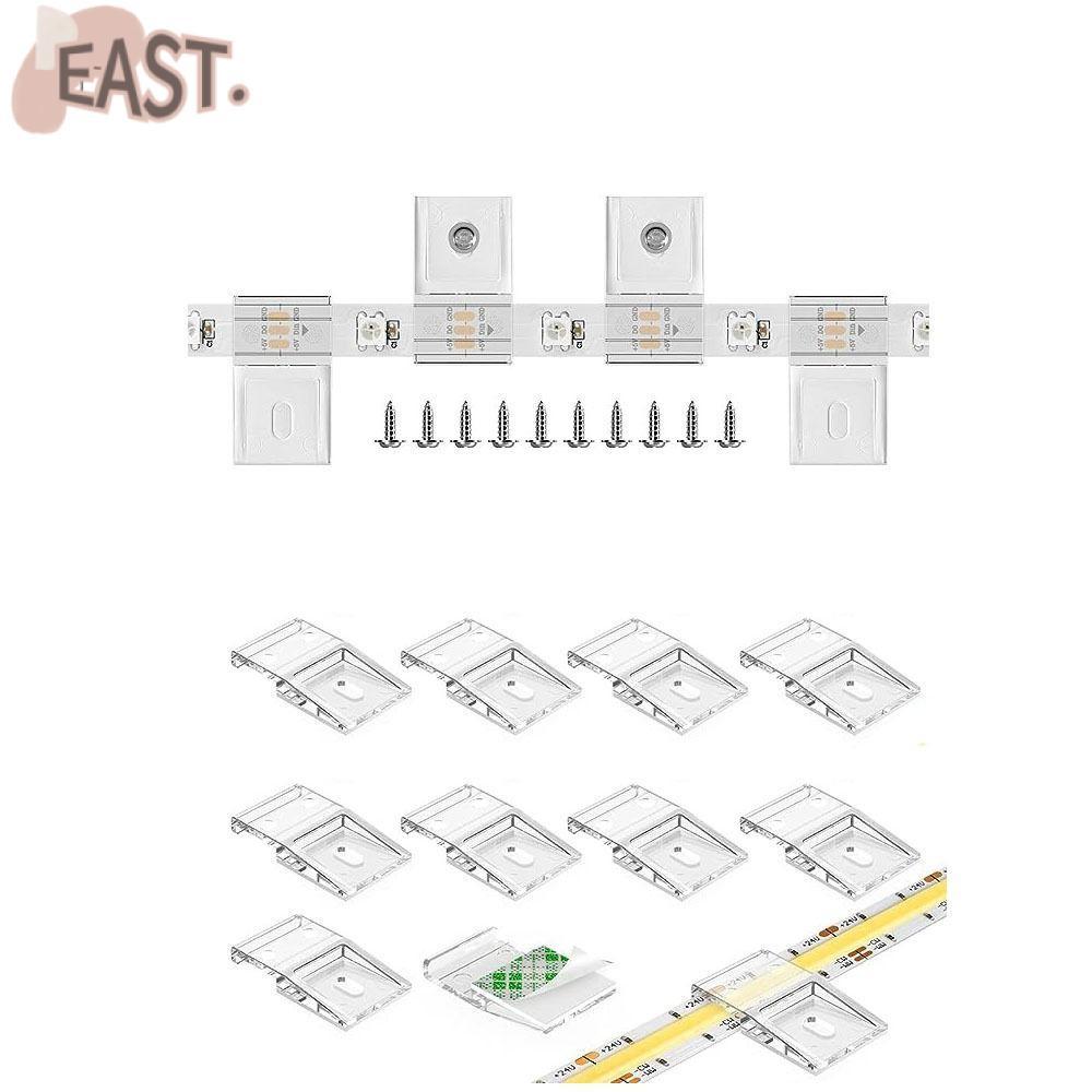 EASTS คลิปพร้อมสกรู, Light Strip Clamp FCOB COB SK6812 RGBW 10 มม.PCB LED Light Strip คลิป, WS2812B 