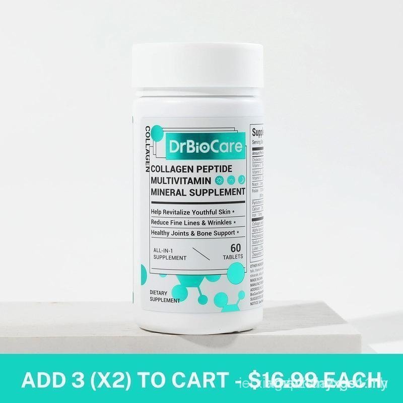 【Flash Sale】DrBioCare Collagen Peptides, Vitamin & Mineral, Contains Vitamin d3, Vitamin C, Probioti