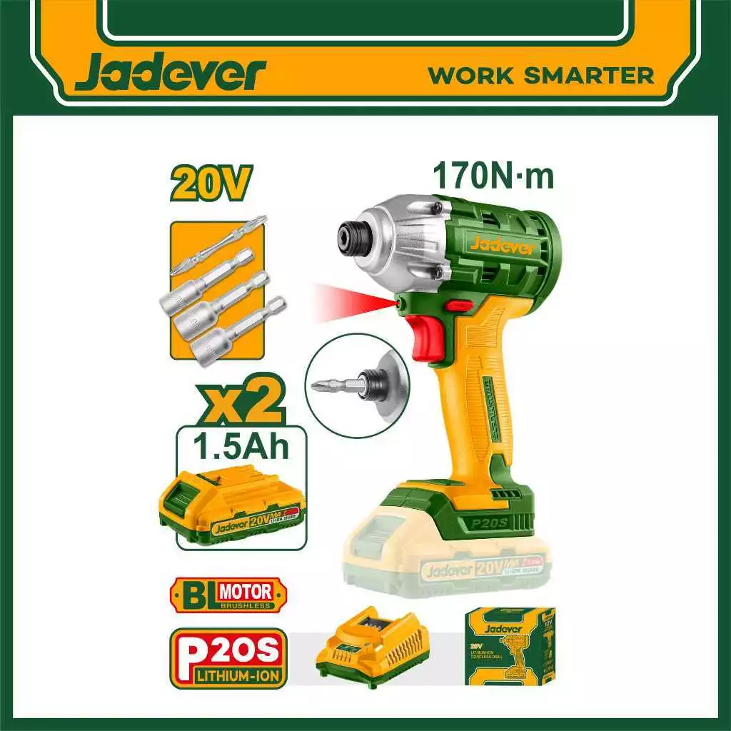 สว่านไขควงกระแทกไร้สาย JADEVER 20V 1/4 รุ่น JDCD2512 thumbnail 4