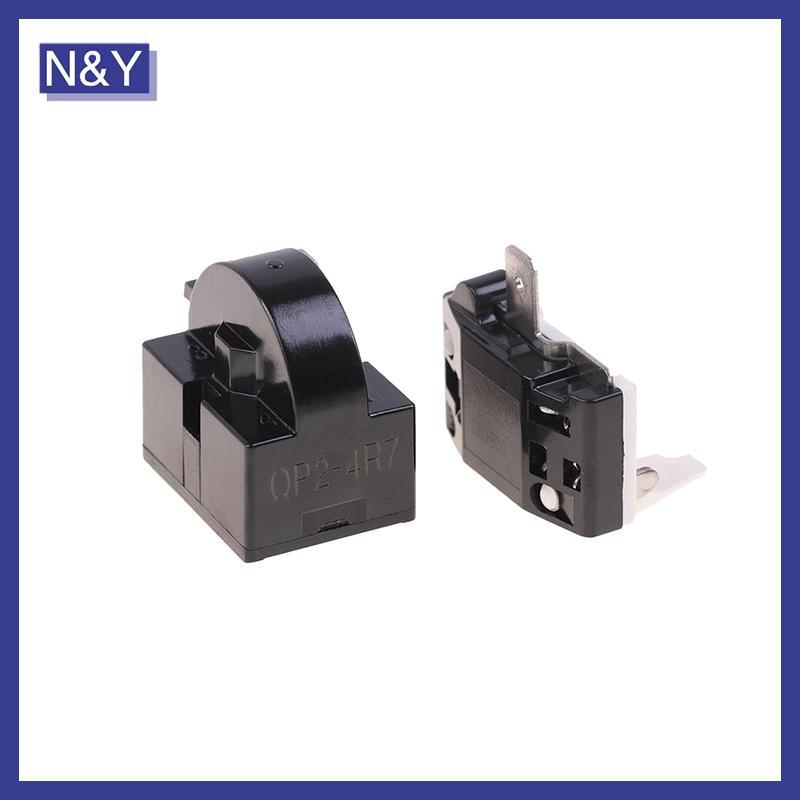 N&Y 2PCS QP2-4.7 PTC Starter Relay 1 Pin ตู้เย็น Starter Relay และ 6750C-0005P ตู้เย็น Overload Prot