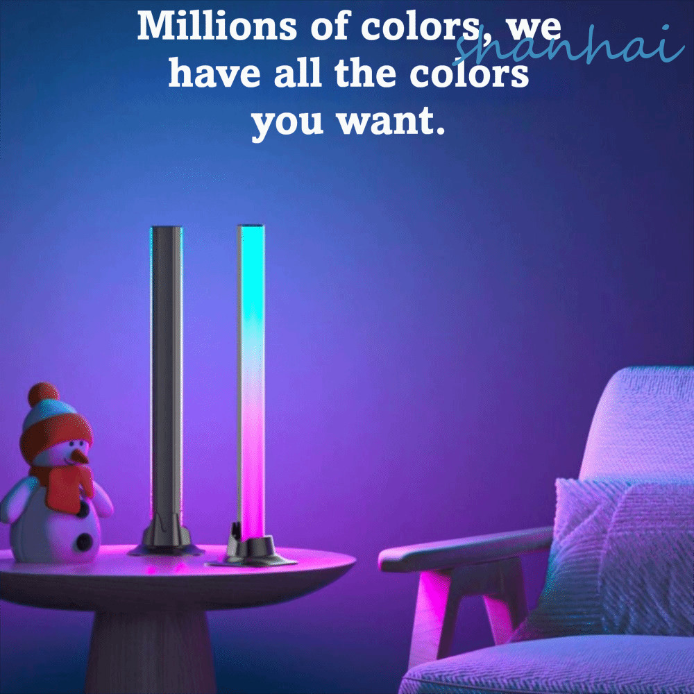 SHANHAI RGB LED Light Bar, RGB Pickup Smart Music Rhythm Lights, พื้นหลัง USB Powered Rhythm Sync Li