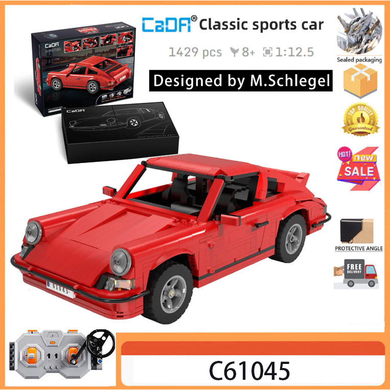 CaDA Bricks Master 1:12.5 Classic Sports Car C61045 (1429 ชิ้น) ออกแบบโดย M.Schlegel ของเล่นรถบล็อคต