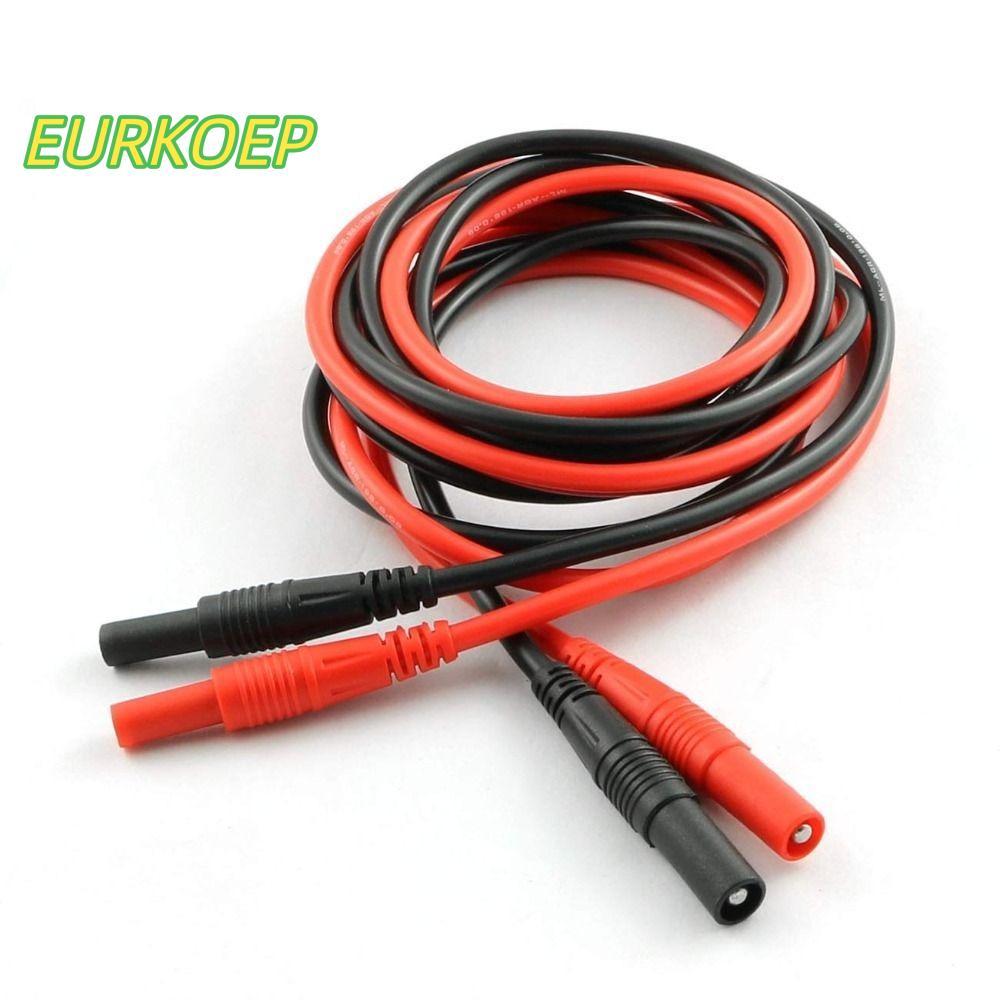 MAILE 1/2pcs ปลั๊กกล้วย Male-to-Female, CATII 1000V /32A Max Silicone Meter Test Lead Extension, 4mm