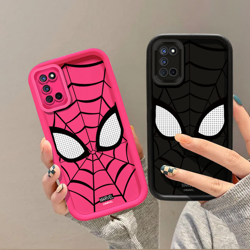 Spider-Man Mask Cool เคสโทรศัพท์สําหรับ OPPO A57 A1 A1X A16K A16E A55 A58 A74 A76 A78 A83 A95 A98 Pr