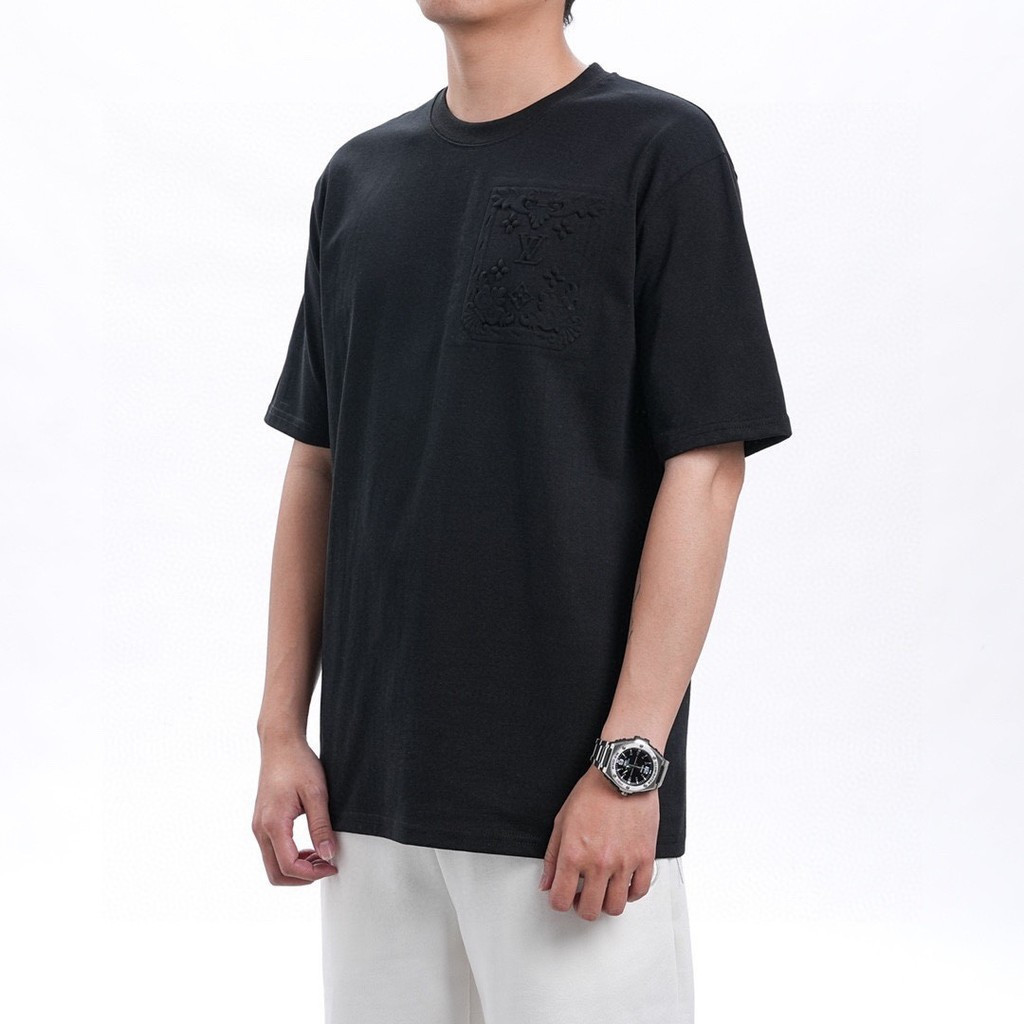 LOUIS VUITTON/LV/2026 คลาสสิกรอบคอแขนสั้นเสื้อยืดผู้ชายผู้หญิงฤดูร้อนฤดูใบไม้ผลิฤดูใบไม้ร่วง High-En