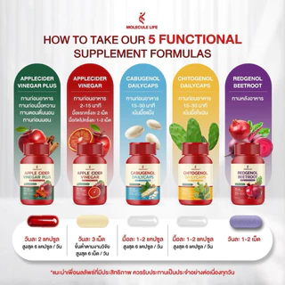 โมเลกุลไลฟ์ [📍ส่งจากบริษัท | ลดในไลฟ์𝟱𝟬%] Molecule Vitamins 5 สูตร ผลิตภัณฑ์เสริมอาหารสุขภาพ