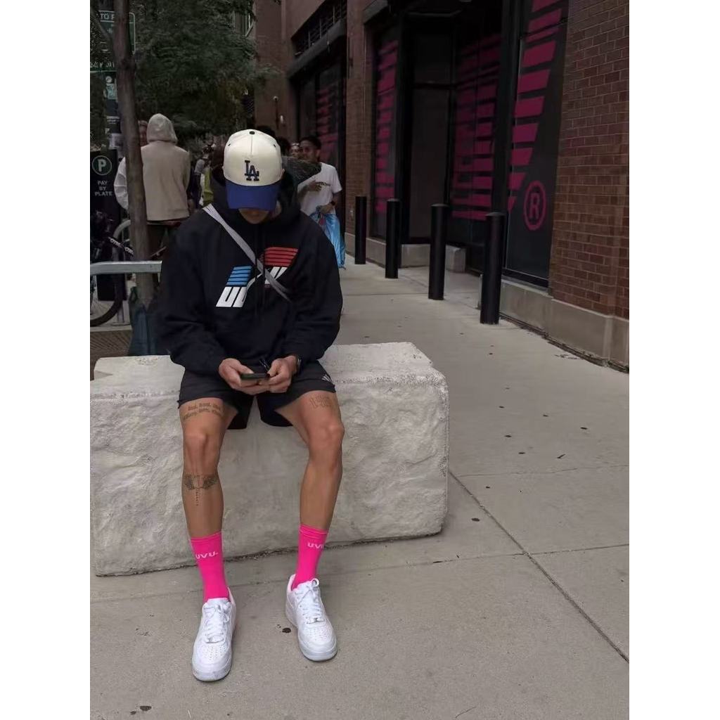 เสื้อสเวตเตอร์คอกลม ผ้าฝ้าย พิมพ์ลาย UVU Running Chicago