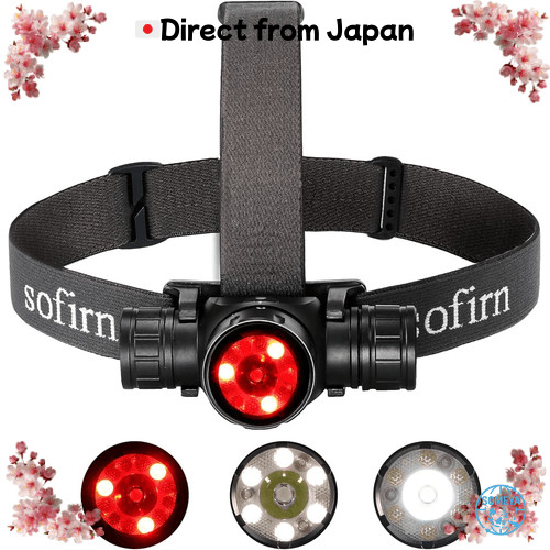 [ส่งตรงจากญี่ปุ่น]Sofirn HS21 ไฟฉายแบบชาร์จไฟได้ พร้อมแสงแดง 2200 ลูเมน ไฟหน้า สปอตไลท์ ฟลัดไลท์ เซน