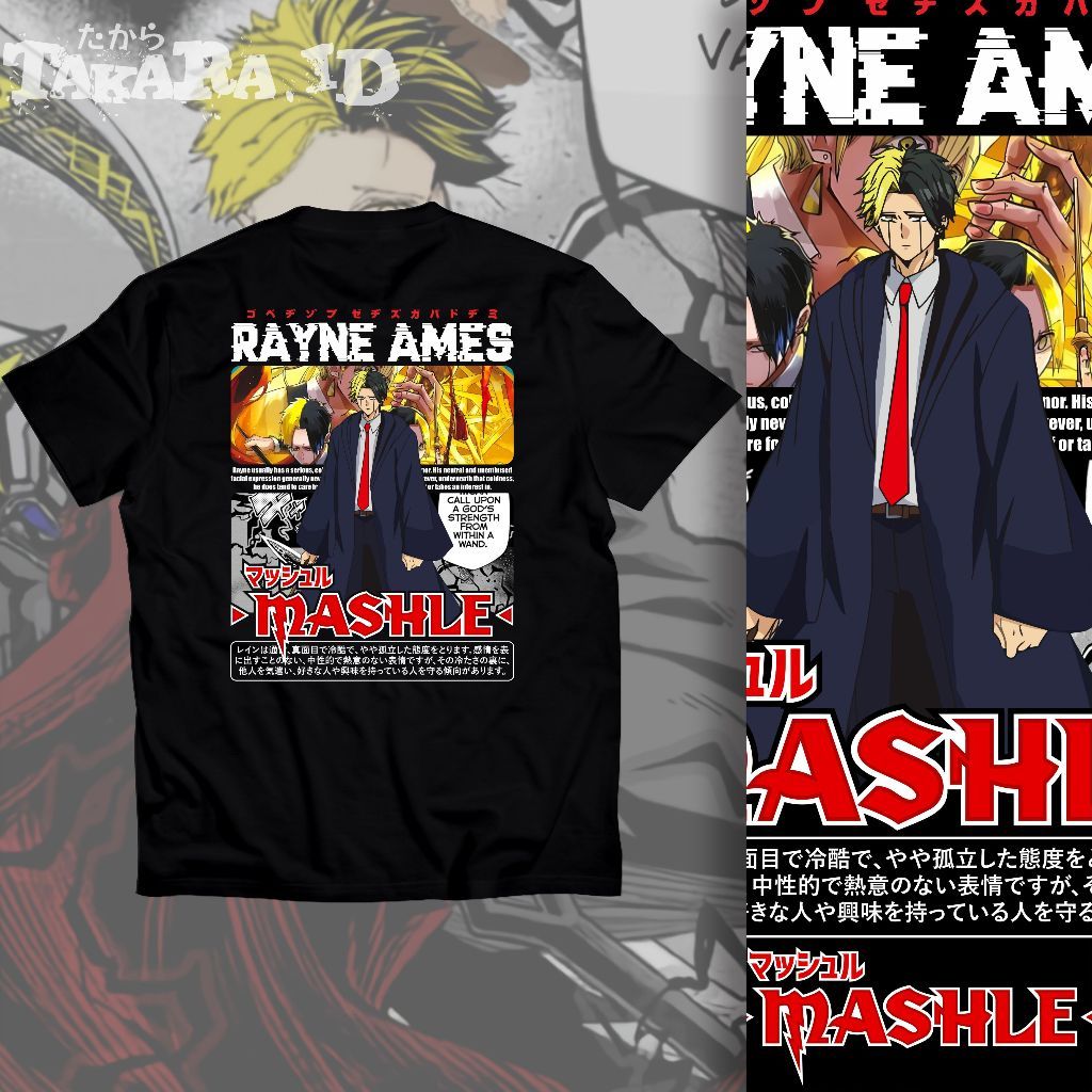RAYNE AMES MASHLE MUSIC AND MUSTCLE ANIME T-Shirt 02MMAM - เสื้อยืดอนิเมะ - เสื้อยืดโอเวอร์ไซส์