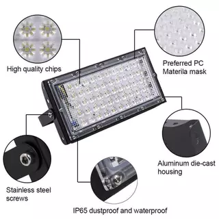 ktm ไฟสปอตไลท์ LED 85W-300W แสงขาว 4500LM กันน้ำ IP65 ใช้เป็นโคมไฟถนน ภูมิทัศน์ หรือส่องสว่างกลางแจ้ง 220V