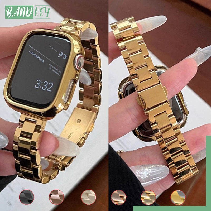 สายเรือนเวลาสแตนเลส for Iwatch Apple Watch Ultra/SE3 2 Series 11 10 9 8 7 6 49mm 46 45 44 42 40 38mm สายนาฬิกาโลหะบาง