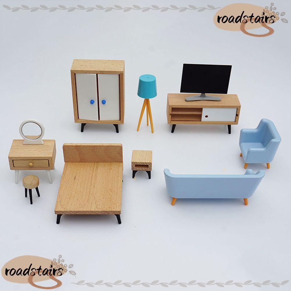 ROADSTAIRS Mini Furnishing Playing House Dolls Accessories Micro Landscape TV Cabinet
