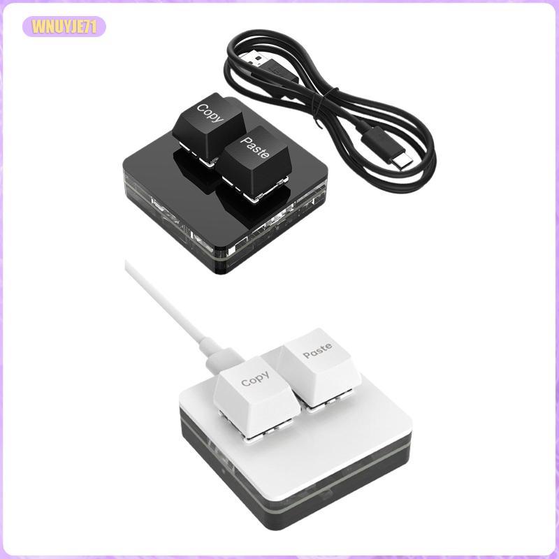 [wnuyje71] Copy and Paste 2 Key Keyboard Mechanical Gaming Keyboard RGB Hot Swap USB Mini Keyboard 2