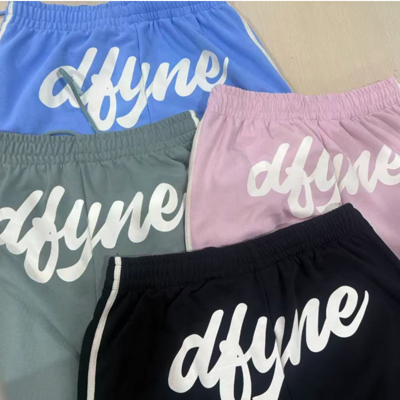 DFYNE ขากว้าง Jogger Terry ไม่มีกำมะหยี่ กางเกงตรงที่เหมาะทุกโอกาส