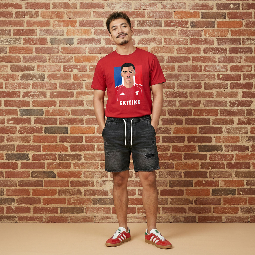 PSM เสื้อยืดลายนักฟุตบอล Hugo Ekitike หงส์แดง