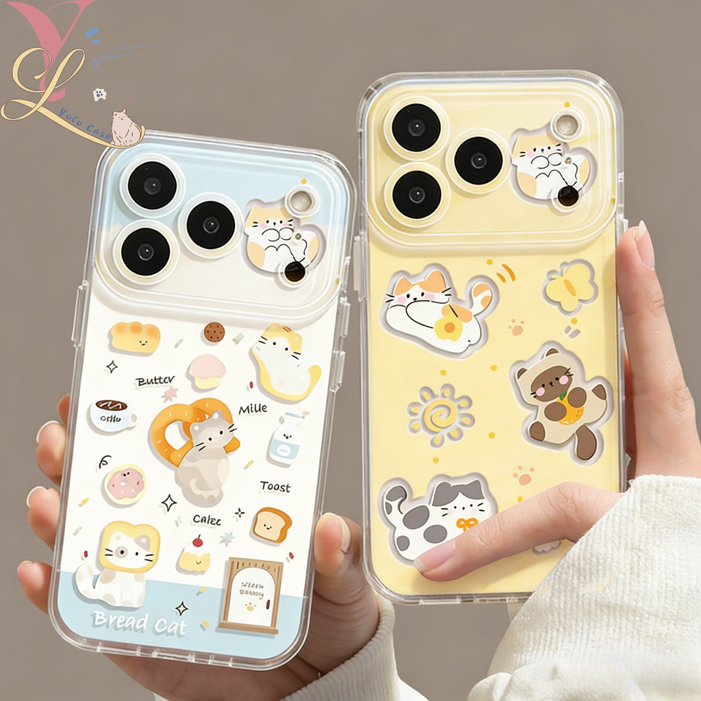 สําหรับOppo Reno 12F 14F 15F 15 14 12 13 10 5 11 11F 10 12 Pro 8T Softcoverการ์ตูนลูกแมวคู่
