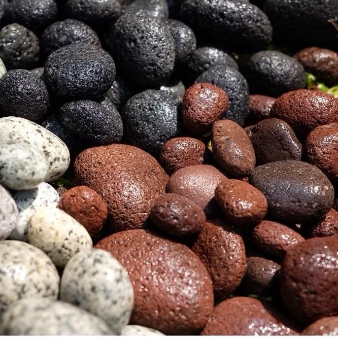 Aussie Lava Egg Premium  หินภูเขาไฟออสเตรเลีย หินไข่ 3 สี คัดพิเศษ ขนาด 2–3 ก้อน/กก.