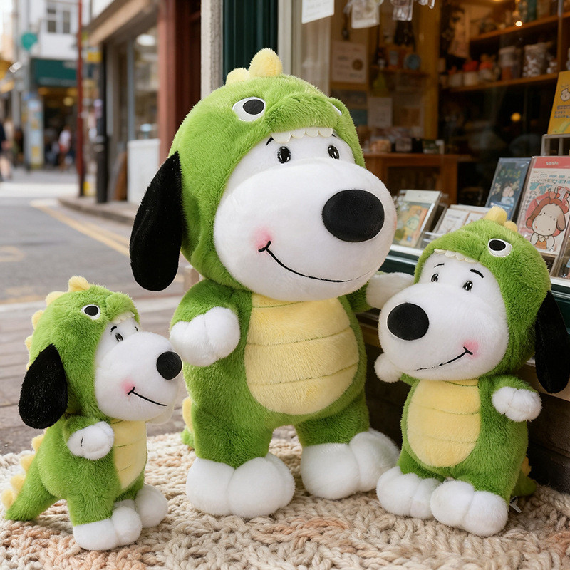 ตุ๊กตา Snoopy ตุ๊กตา Snoopy Ragdoll ตุ๊กตานอนไดโนเสาร์ของเล่นเด็กตุ๊กตาหมอนสาว Muppet เด็กของขวัญ