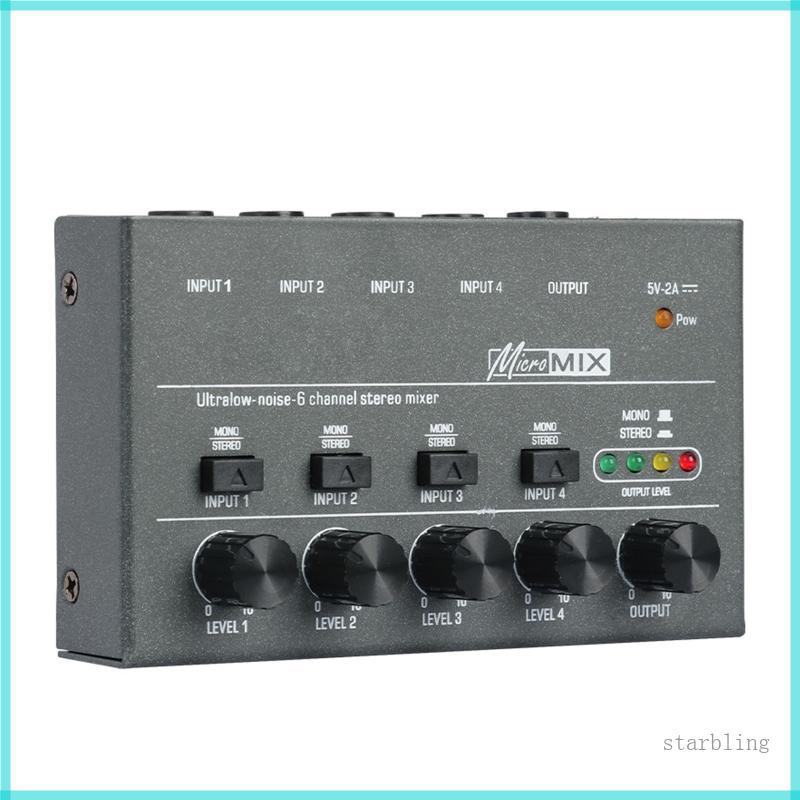 Star DX400 Mixer สําหรับคีย์บอร์ดผสมเครื่องดนตรีเครื่องผสมเสียงแบบพกพา