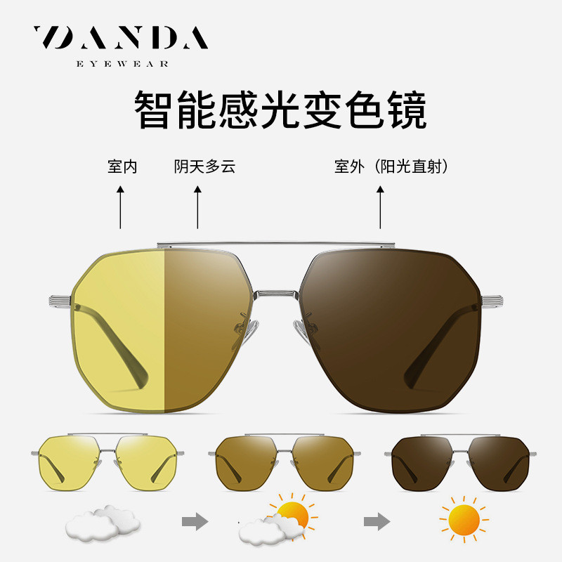 Luo Yi's nylon polarized photochromic sunglasses for driving JS8536Fashion Sunglasses