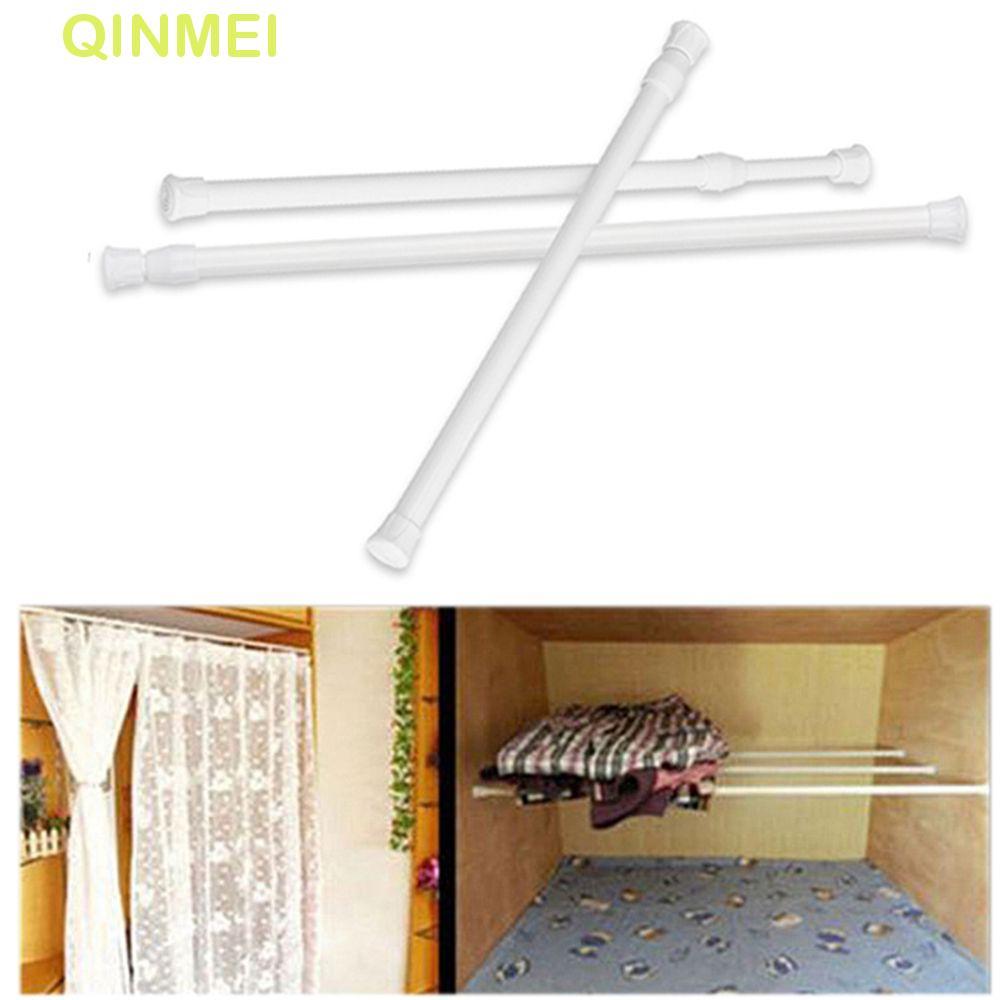 QINMEI Telescopic Pole Curtain Rods อเนกประสงค์ผลิตภัณฑ์ห้องน้ํา Net Voile Tension Stick