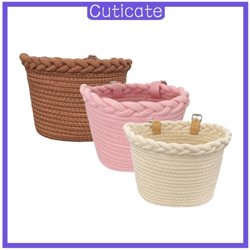[CUTICATE] Kids Bike Basket Carrier Cycle ตะกร้าจักรยานเด็กสําหรับเด็กผู้หญิงปั่นจักรยาน