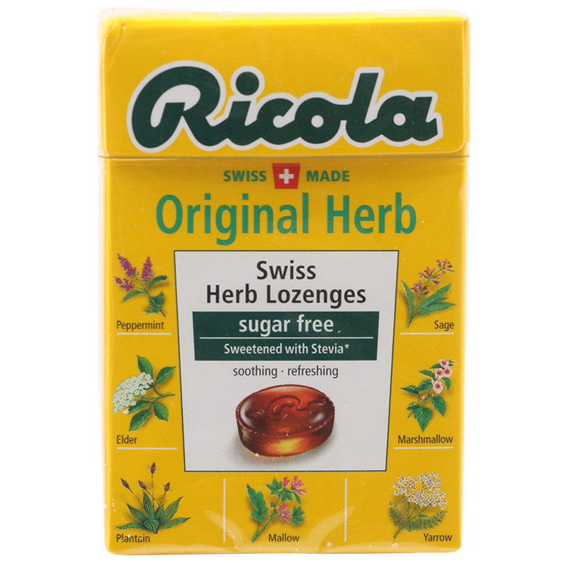 ริโคล่าลูกอมสมุนไพร 40กรัม Ricola Candy Herb 40g. [หมายเลขบาร์โค้ด 7610700948439 ]