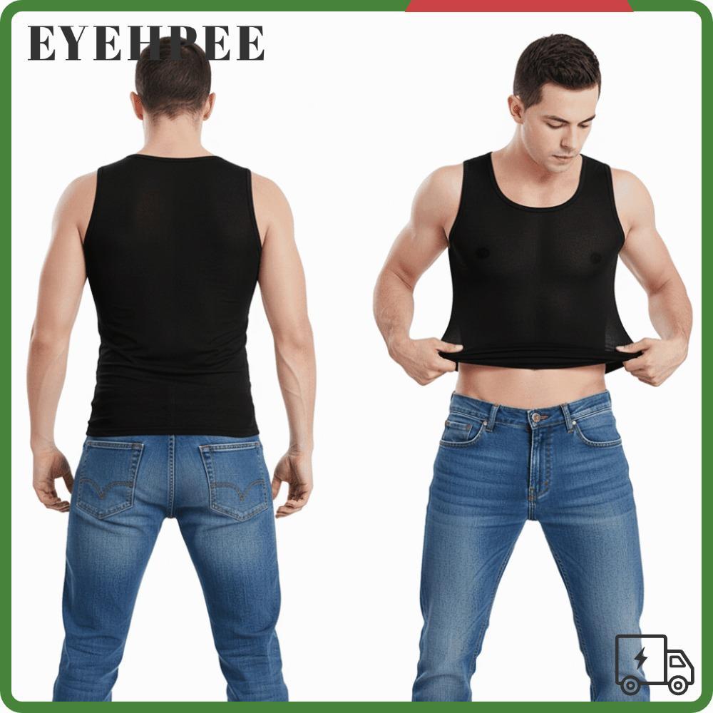 EYEHPEE ถังตาข่าย, เนื้อแหอวน เสื้อกั๊กแขนกุดระบายอากาศ, ยืดกลวงออกรูปแบบดูผ่านการออกแบบ Fishnet Top กิจกรรมกลางแจ้ง