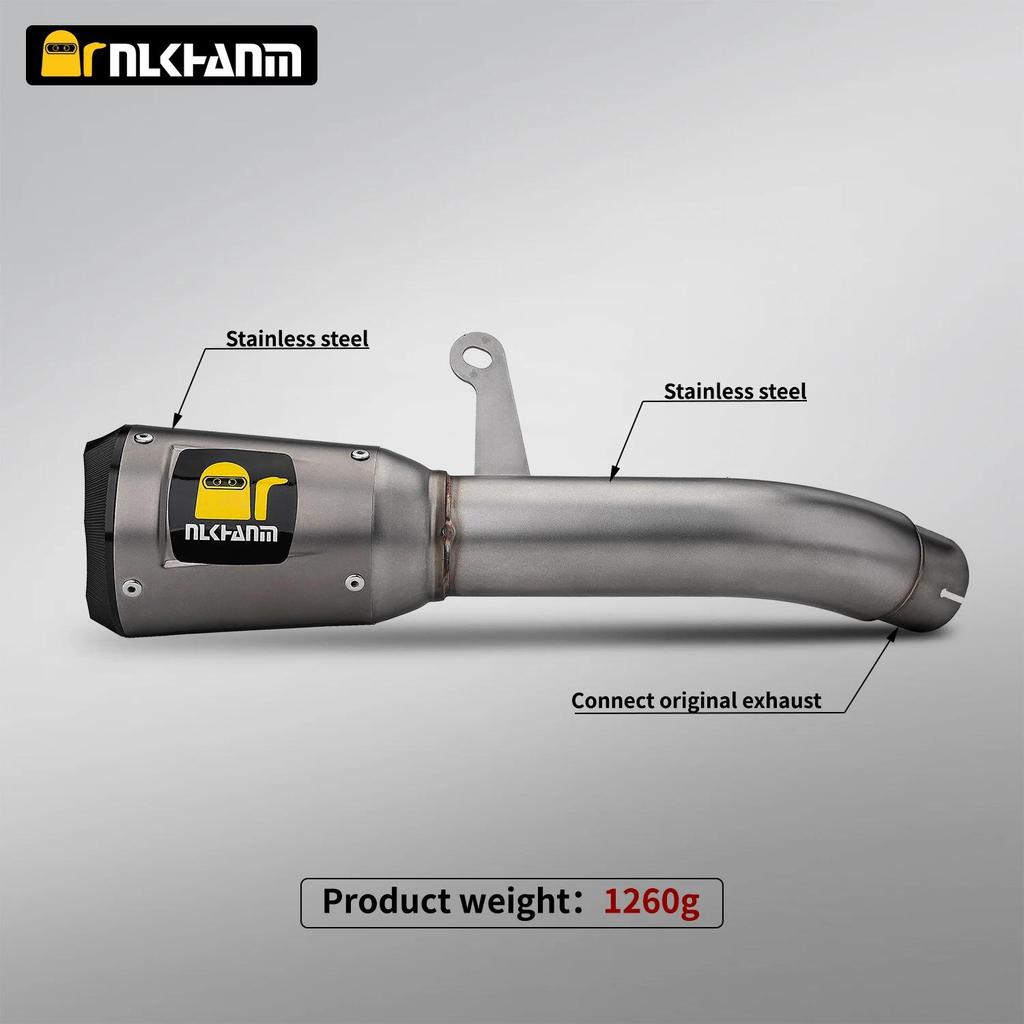 สำหรับ Ninja ZX4R รถจักรยานยนต์ระบบไอเสียดัดแปลงท่อลิงค์พร้อมท่อไอเสียสำหรับ ZX25R ZX4R ZX4RR 2020-2