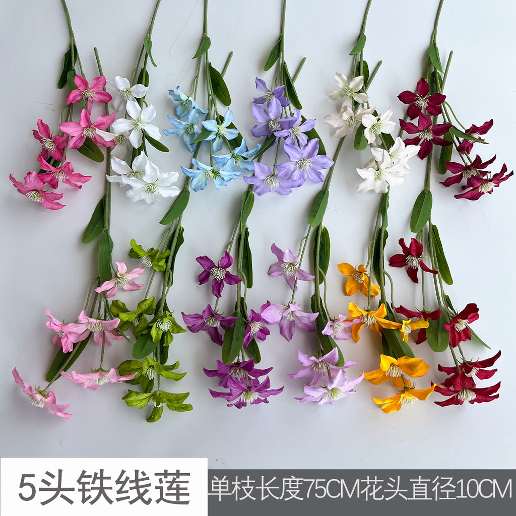 5 หัวด้าย Lotus Plus Orchid งานแต่งงานจัดเลี้ยงร้านอาหาร On-site เค้าโครงดอกไม้ผ้าไหมโรงแรมร้านอาหารตกแต่งดอกไม้ Ar