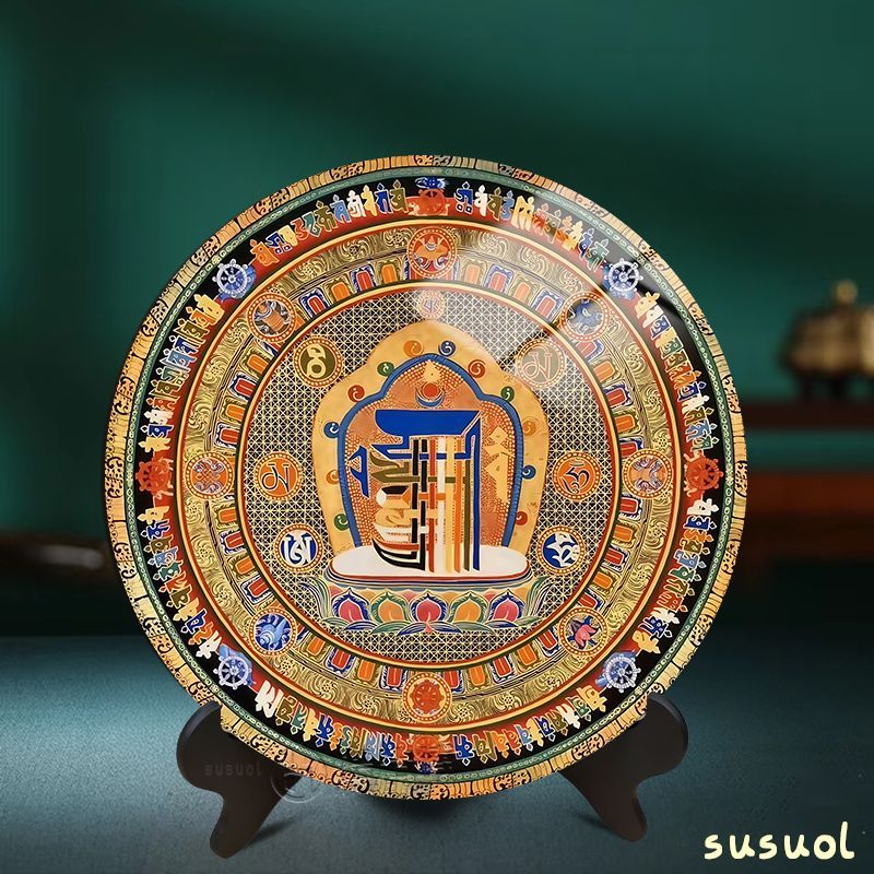 New Product#Ten-phase Mandala Ornament for Living Room Decoration, Thangka Mandala, Chinese-Tibetan 
