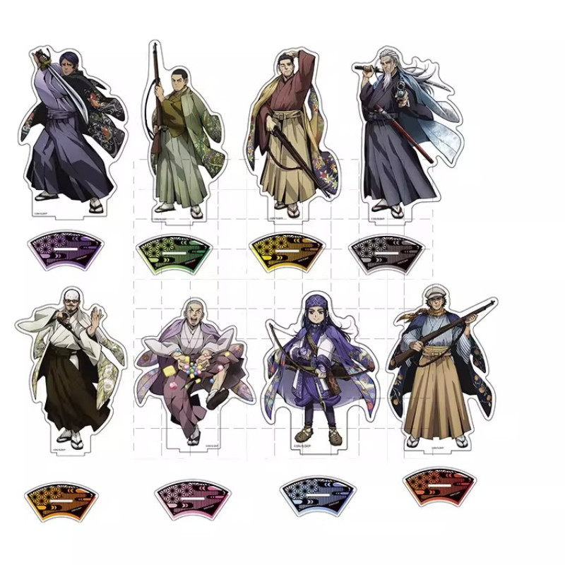 เกม Golden Kamuy อะคริลิคตุ๊กตาอะนิเมะ Ogata Hyakunosuke Asirpa รูปคอสเพลย์ของเล่นของขวัญ