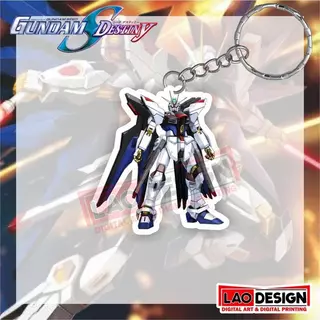 Gantiga Kunci Gundam Seed Destiny STRIKE FREEDOM - antungan Kunci Anime - Gantungan Kunci Akrilk - Gantungan Kunci