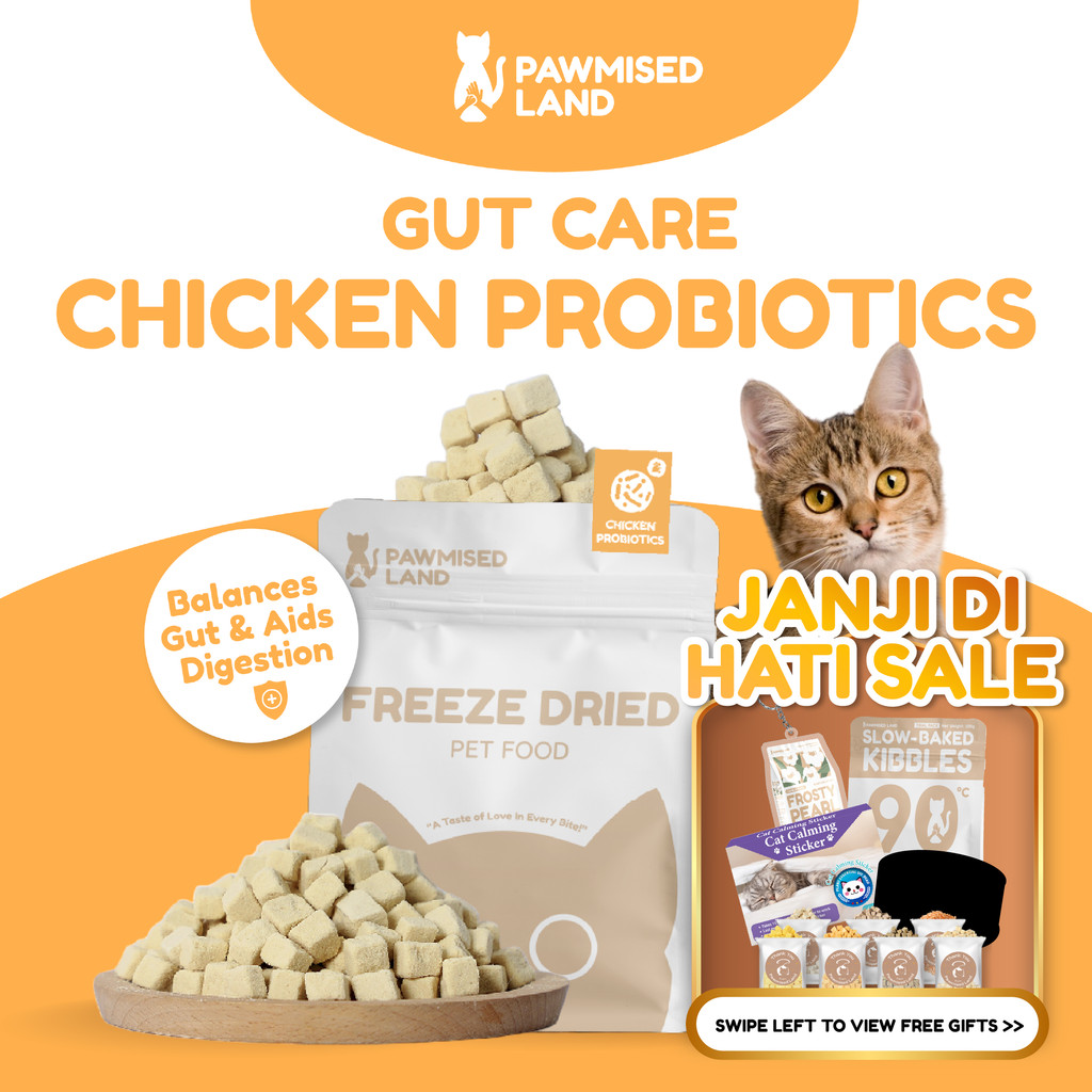 PawmisedLand Catty Munchies - โปรไบโอติกไก่ - Functional Series Freeze Dry 125g อาหารสัตว์เลี้ยงอาหา