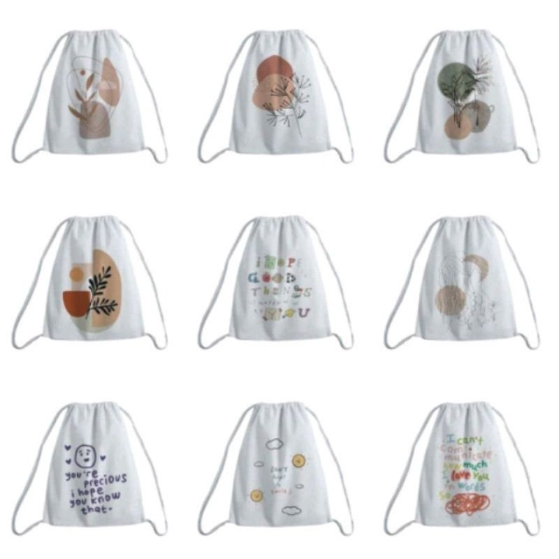 Radjatotebag Totebag string bag Drawstring bag string bag (ปรับแต่งภาพของคุณเองได้) หัก 02 FMZJ