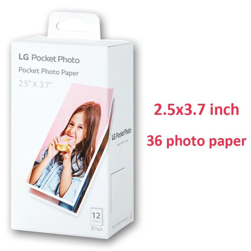36 แผ่น PT3013 กระดาษภาพถ่ายเดิม 2.5x3.7 นิ้ว 36 รูปถ่าย/กล่องสําหรับ LG PC389P PC389S PC389 snap ph