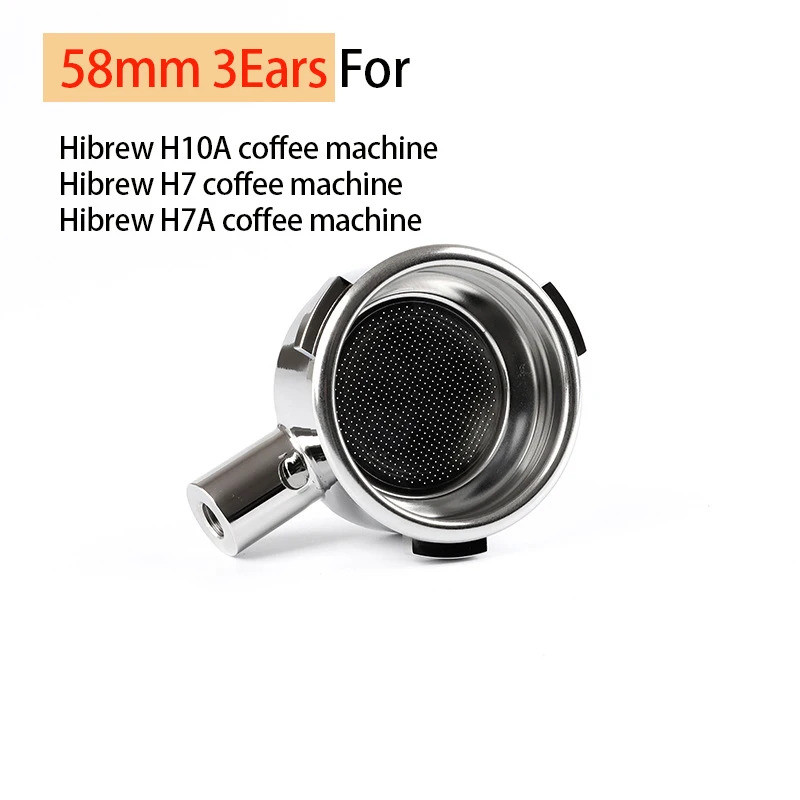 58 มม.ผู้ถือกรอง Bottomless กาแฟ Portafilter หัว 2 ถ้วยตะกร้าสําหรับ Hibrew h10a/Hibrew h7/Hibrew h7