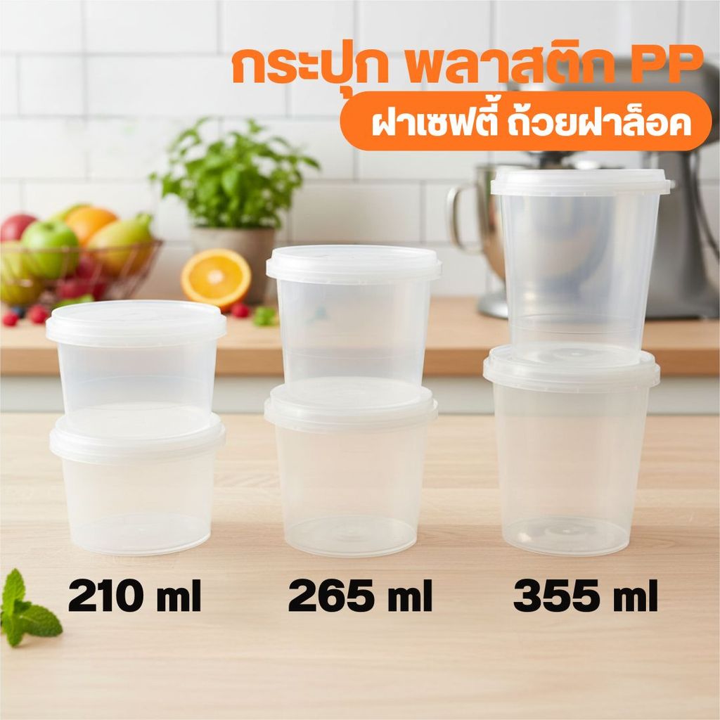 (สั่ง 10 ชิ้นขึ้นไป) Superwear กระปุกฝาล็อค ฝาเซฟตี้ ถ้วยฝาล็อค กระปุกพลาสติก PP ล็อคแน่นสนิท
