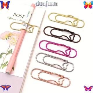 คลิปหนีบกระดาษ DUOJUAN, คลิปแก้ไขกระดาษรูปหัวใจโลหะ, คลิปหน้…