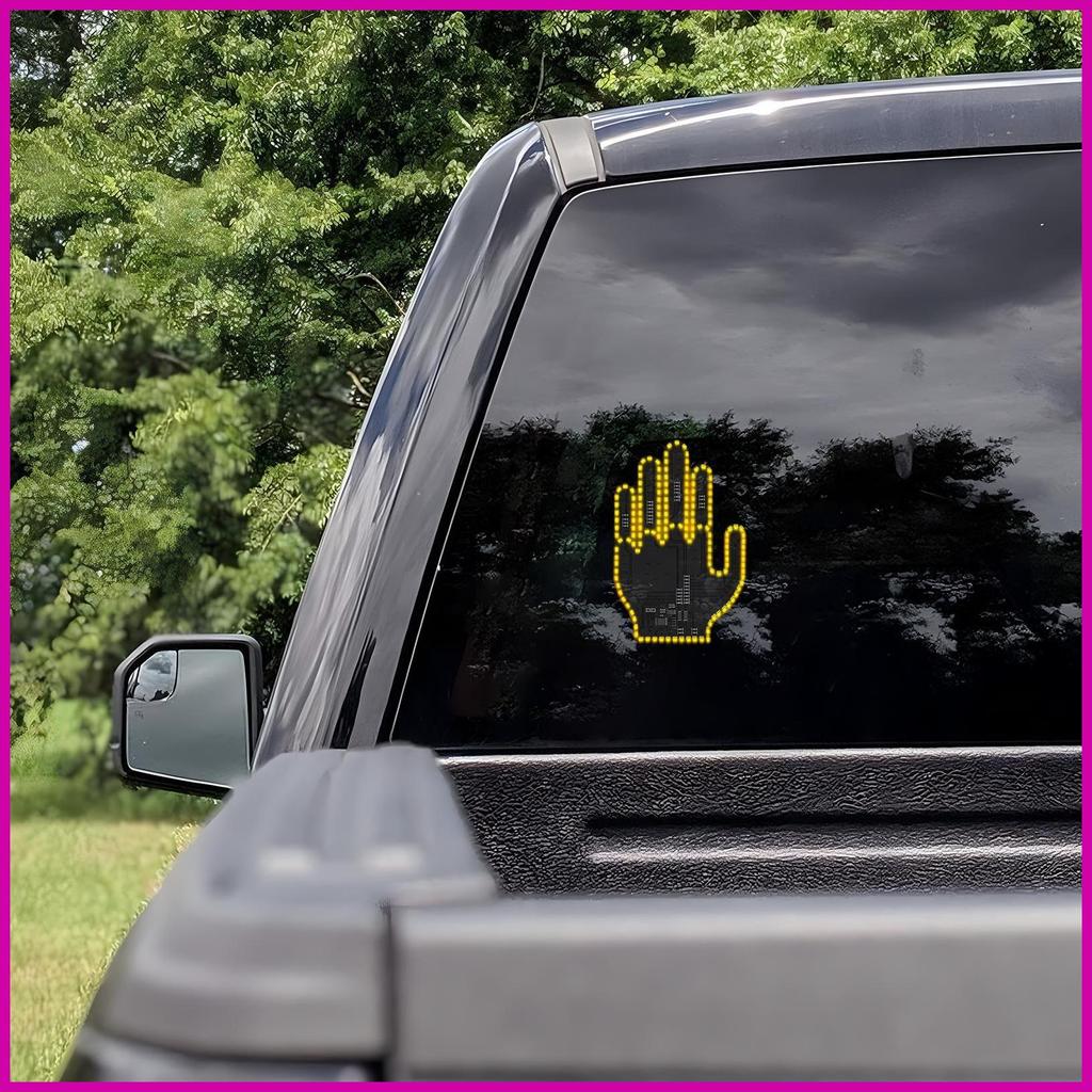 มือ Gesture Light นิ้วกลางรถ LED Gesture LED รถป้ายรถ Finger Light Up Hand Gesture humidiasph